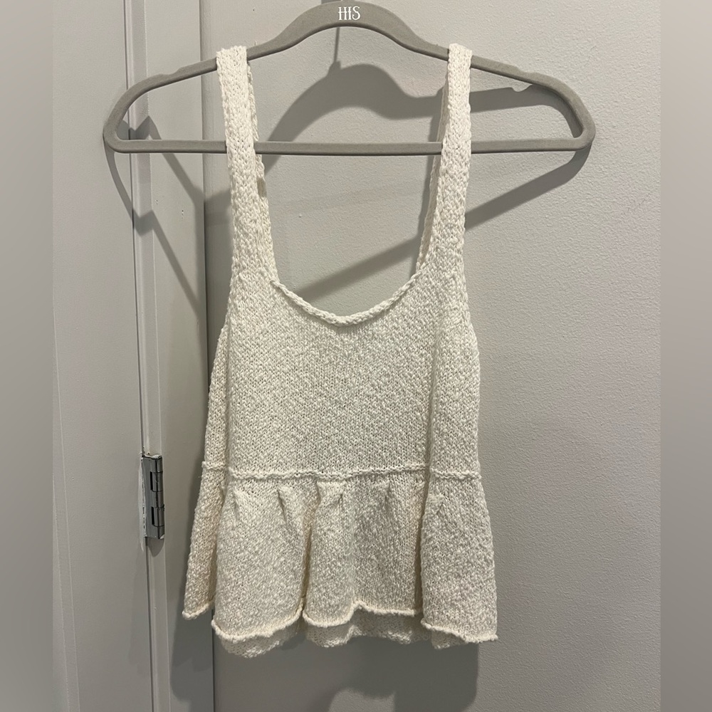 zara crochet knit tank
